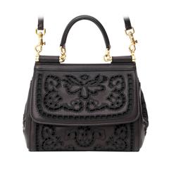 Dolce & Gabbana Mini Sicily Bag Cutwork Napa Leather  