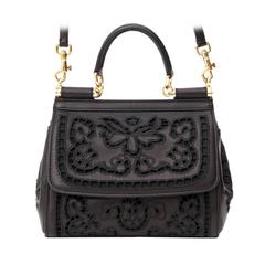 Dolce & Gabbana Mini Sicily Bag Cutwork Napa Leather