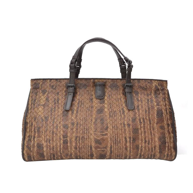 Bottega Woven Doctors Purse Brown at 1stdibs
