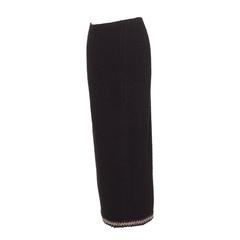 Vintage Chanel bouclé long evening pencil skirt, Sz M