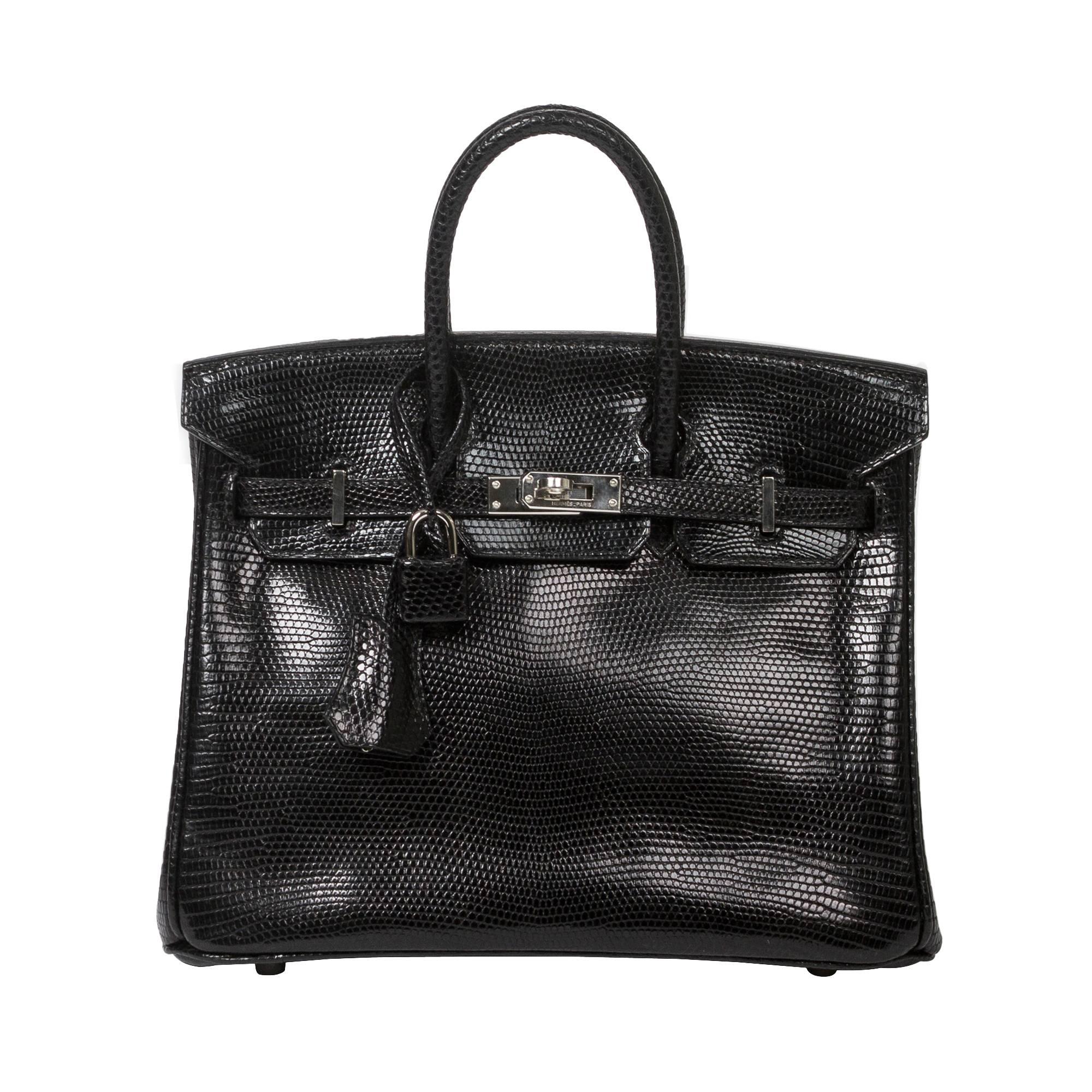 Hermès Birkin 25 Black Lizard Skin