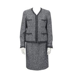 1997 Chanel Graphite Boucle Suit 2