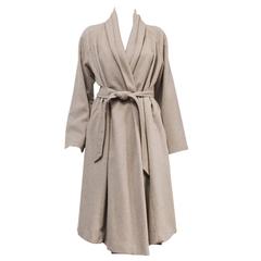 Max Mara 100% Cashmere Belted Coat With Shawl Collar 