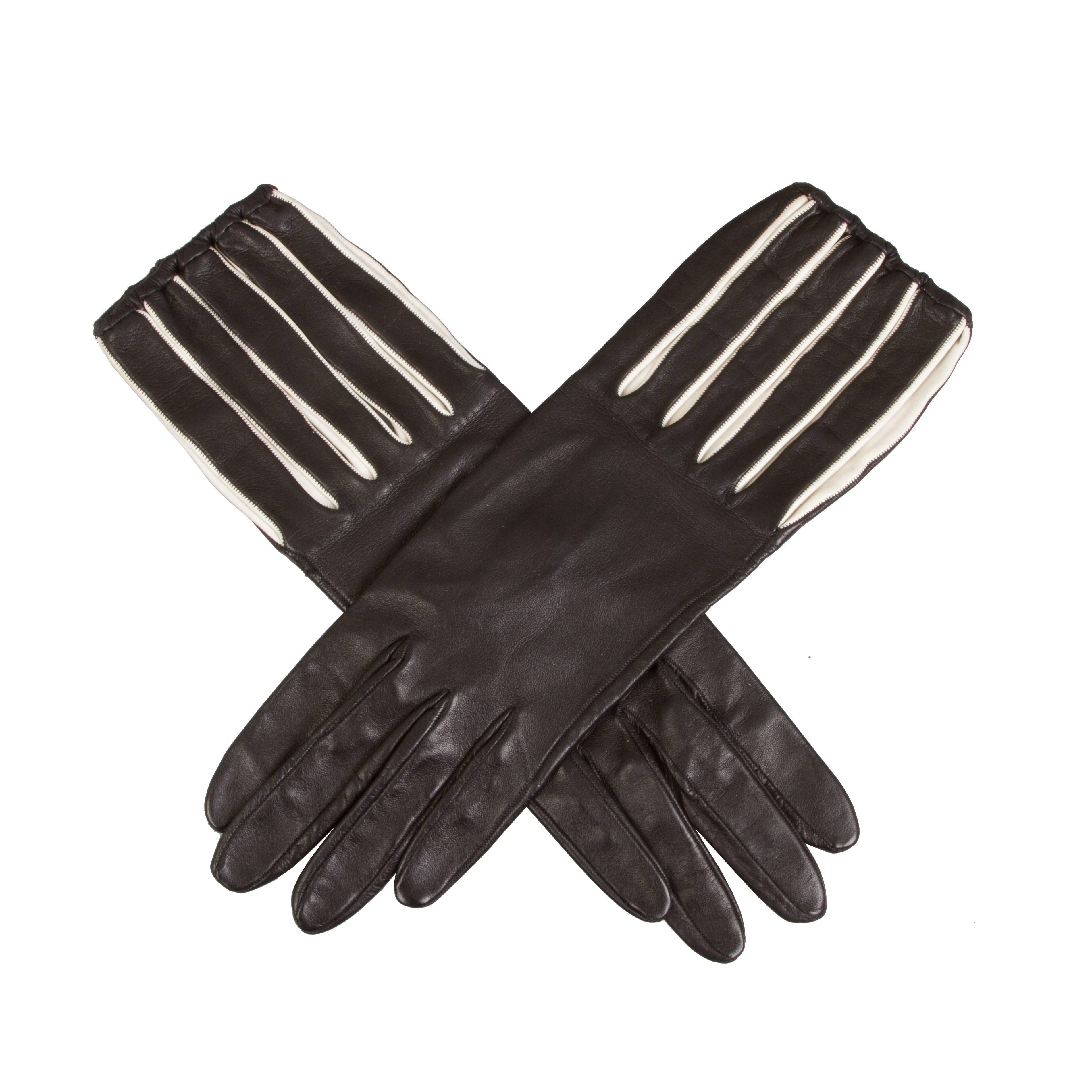 Optical Black and White Kid Gloves by Freddy
