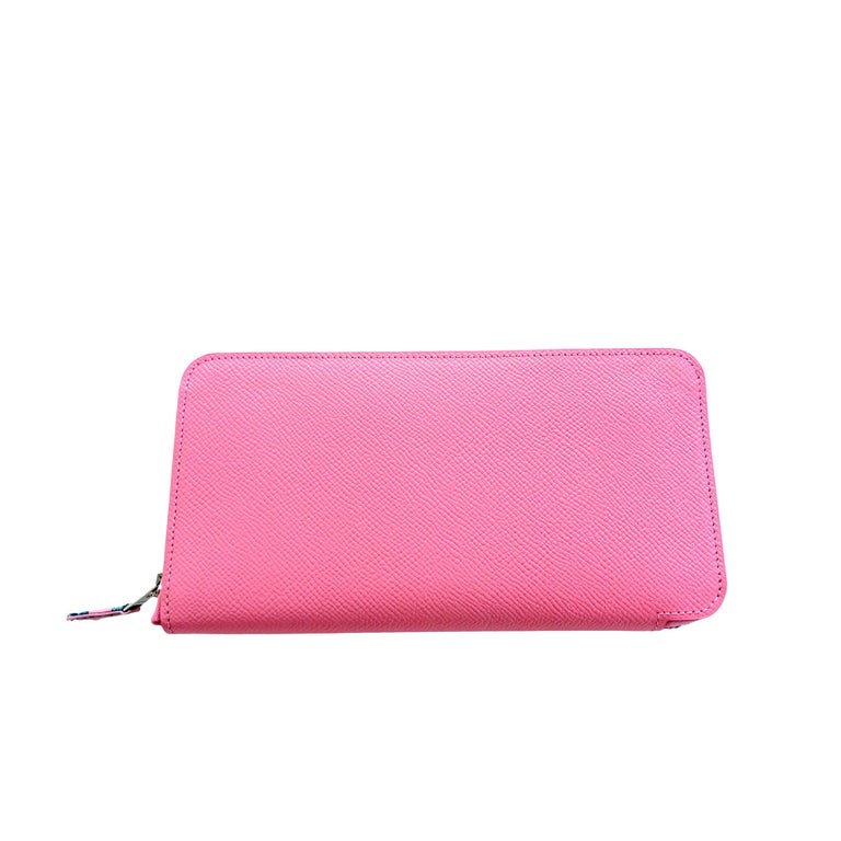 Hermes Rose Confetti Pink Silk-In Wallet Silk Interior Della Cavalleria