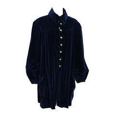 Moschino Couture Blue Velvet Jacket 4