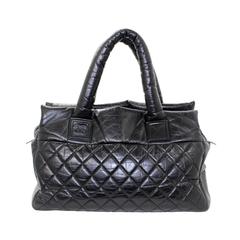 Chanel Black Lambskin Coco Cocoon Quilted Tote- Large