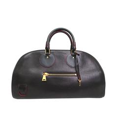 Proenza Schouler Black and Red Leather Gold Hardware Doctor Bowling Satchel Bag