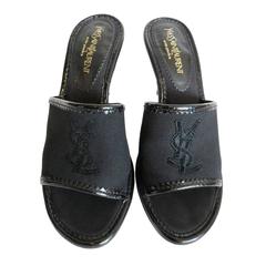 YVES SAINT LAURENT by Tom Ford YSL logo front mules
