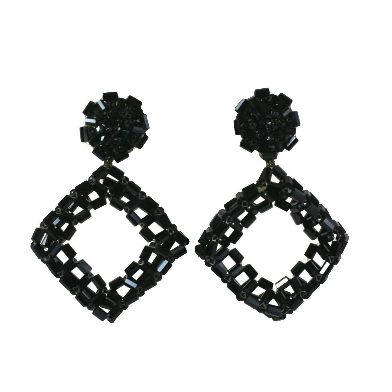 Coppola e Toppo Woven Jet Hoop Earclips