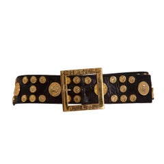Retro Chanel Leather Coins Belt