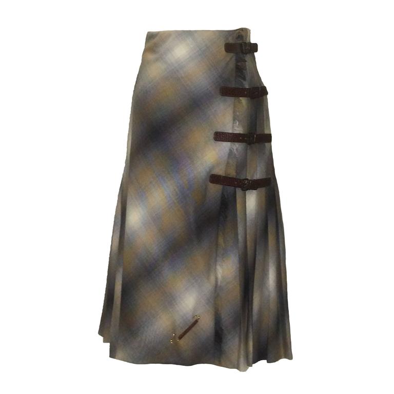 Alexander plaid pleated skirt online