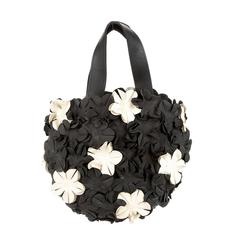 Whimsical Comme des Garçons Floral Rubber Handbag