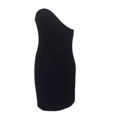 Gianni Versace 1990s Asymmetrical Single Breasted Little Black Dress