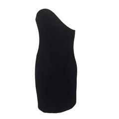 Gianni Versace 1990s Asymmetrical Single Breasted Little Black Dress 3