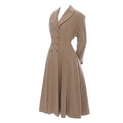 Vera Maxwell Vintage Coat Rare 1940's Double Breasted Cashmere 