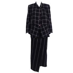 Vintage Issey Miyake Plaid Skirt Suit 