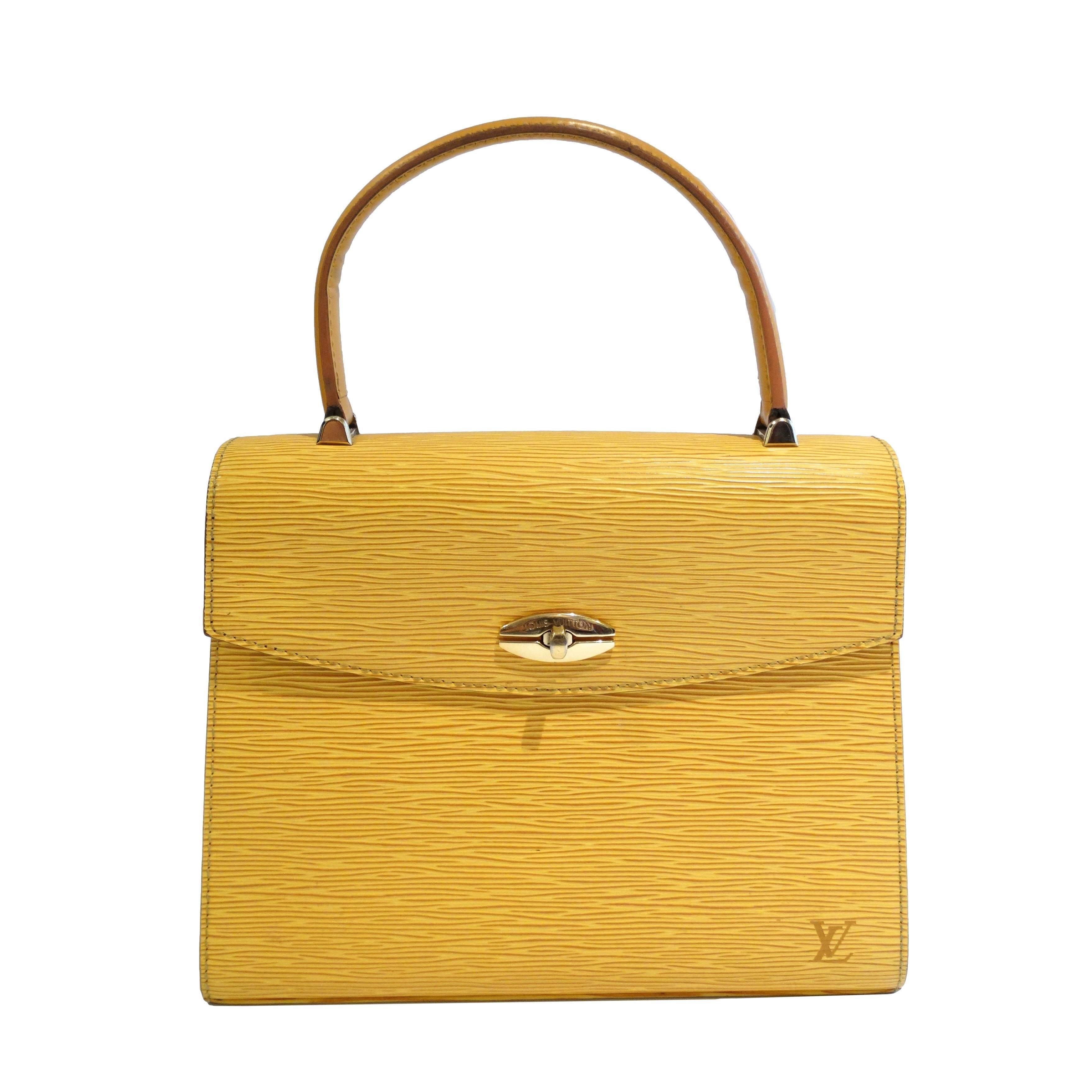 1995 Louis Vuitton Yellow Epi Leather Malesherbes Bag
