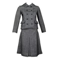 Vintage 1960s Bergdorf Goodman Wool Skirt Suit