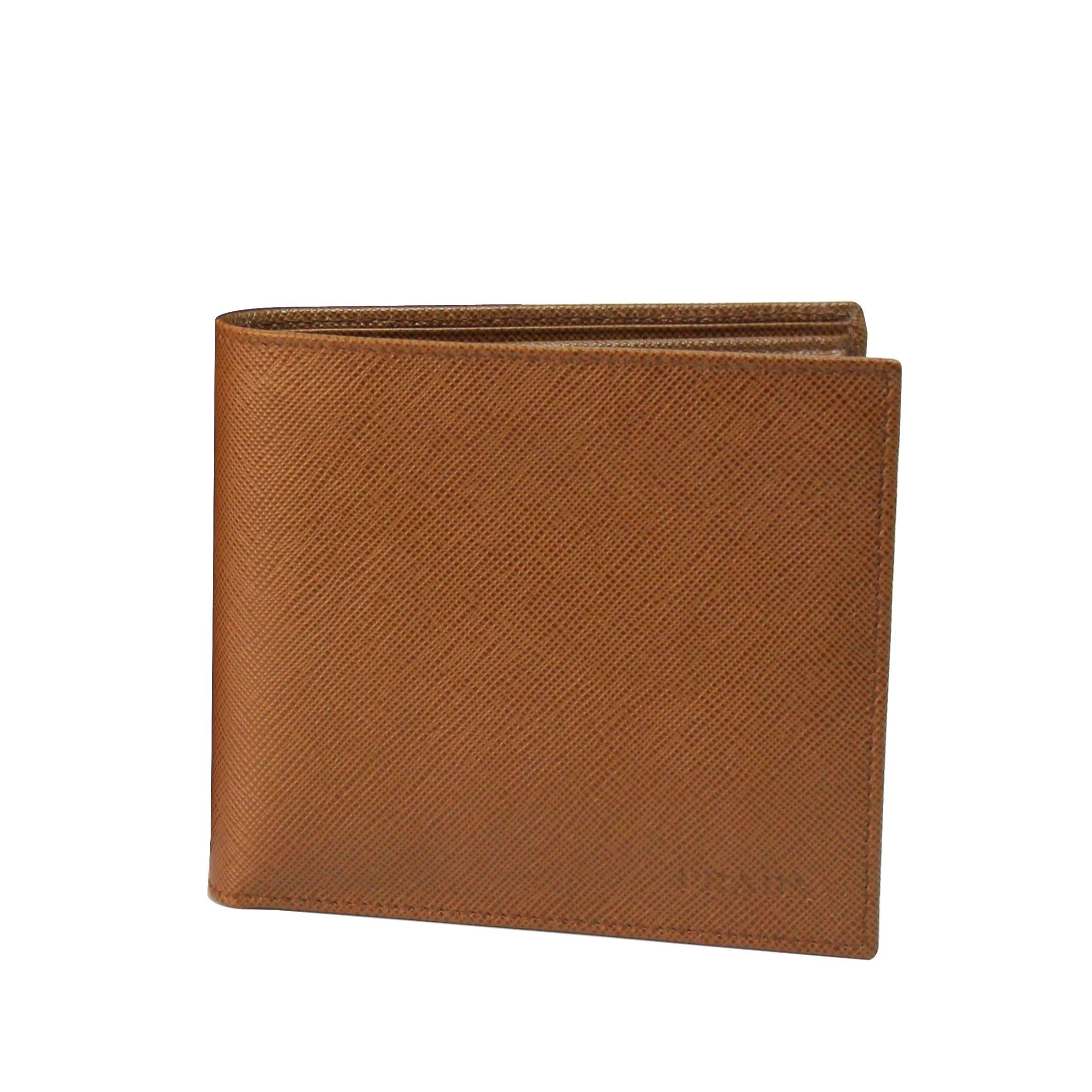 Classic Prada Brown Saffiano Leather Wallet