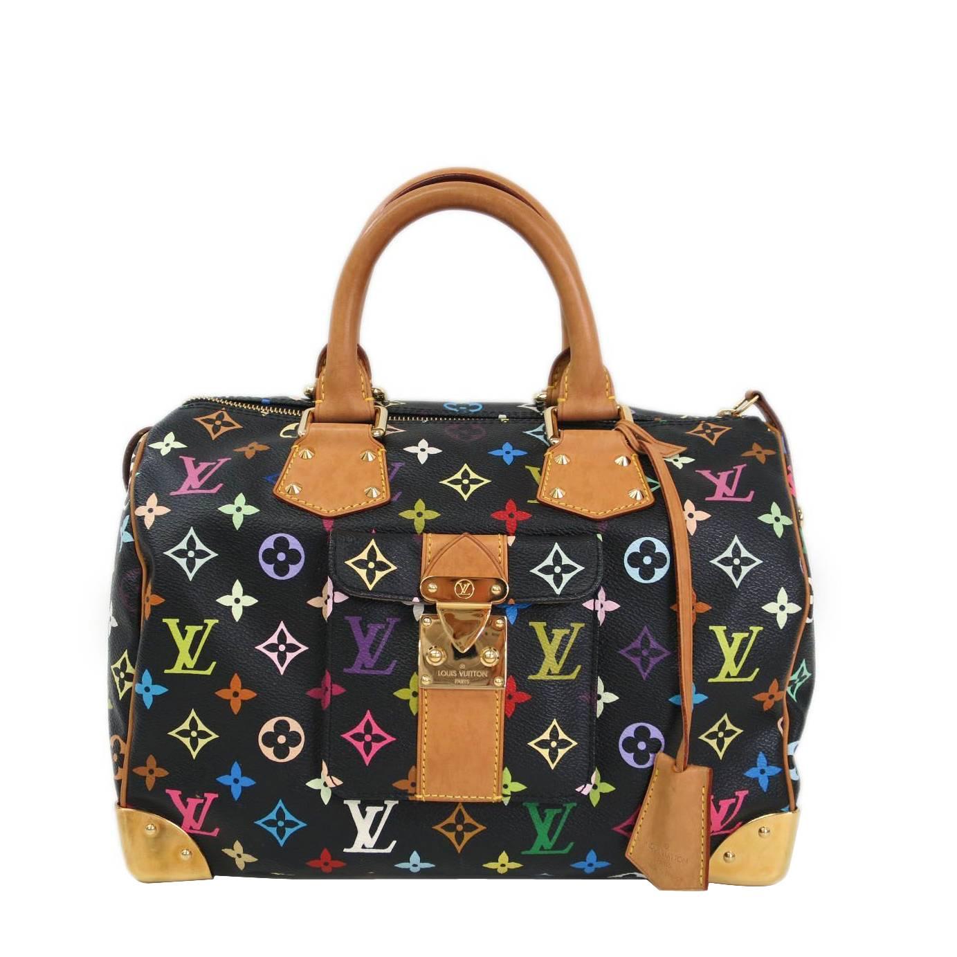 Louis Vuitton Monogram Multi Canvas Speedy 30 Satchel Bag