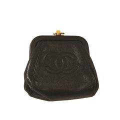 Chanel Black Leather Coin Purse 