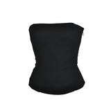 Giorgio Armani Bustier nero in crepe di seta completamente foderato