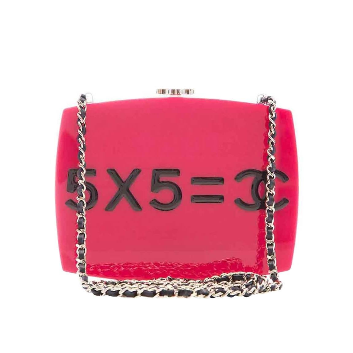 Chanel Pink Plexiglass Equation Bag