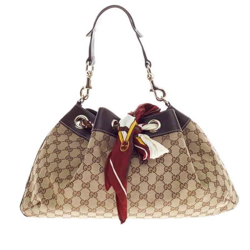 Gucci Positano Shoulder Bag GG Canvas Medium