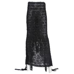 Yves Saint Laurent Black Lace Mermaid Skirt 