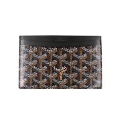 Used GOYARD Brand New Brown Vector Leather Rectangle Card Holder Wallet