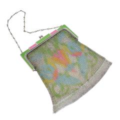 1920s Whiting & Davis Art Deco Screen Printed Mesh Bag 5
