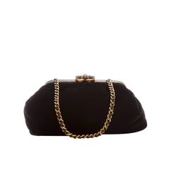 Chanel Vintage Black Velvet "Bee" Lock Bag
