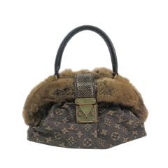 Louis Vuitton Limited Edition Demi Lune Chinchilla Lizard Satchel Shoulder Bag