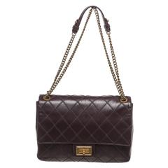 Chanel Purple Lambskin Reissue 12A Handbag