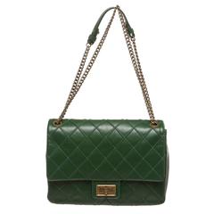 Chanel Green Lambskin Reissue 12A Handbag