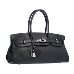 Hermes 42cm Black Togo Leather JPG Shoulder Birkin Bag with Palladium ...