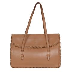 Alaia Tan Leather Flap Bag