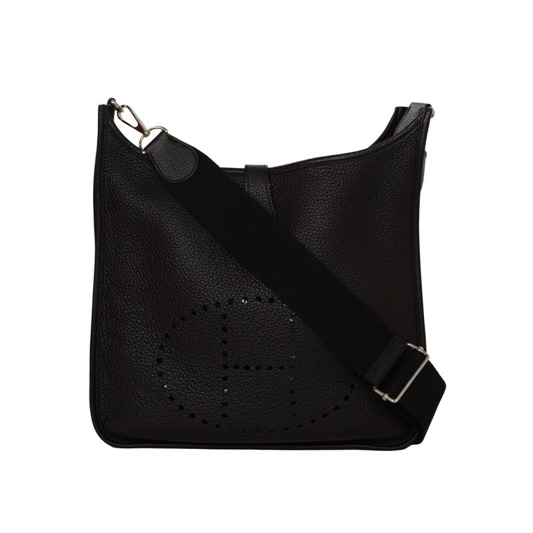 Hermes Black Clemence Evelyne III GM Crossbody Bag PHW at 1stDibs hermes crossbody bag, hermes