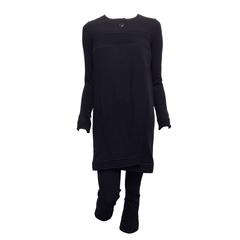 Chanel Navy Jersey Knit Tunic and Pant Size 34 (2)