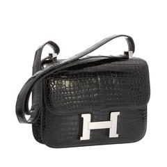 Vintage Rafael Sanchez Black Alligator Shoulder Bag For Sale at ...