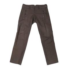 NEIL BARRETT Size 32 Olive Wool Zip Riding Detail Casual Pants