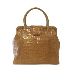 Nancy Gonzalez Crocodile Large Double Handle Bag