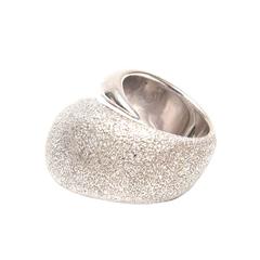 Signed Sterling Silver Sculptural Italian Pianegonda Ring 10