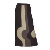 Pierre Cardin 1970's Color Block Vintage Maxi Skirt