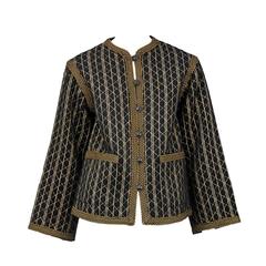 Yves Saint Laurent Gold and Black Quilted Jacket 