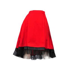 Yves Saint Laurent Taffeta and Tulle Skirt 1