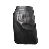 Chanel Black Leather Skirt 