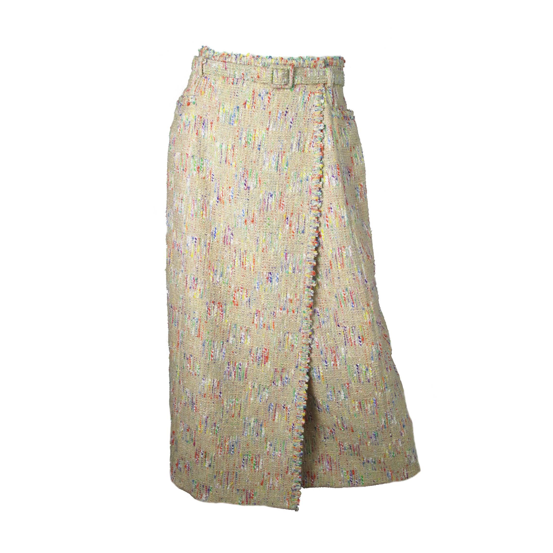  Chanel Fantasy tweed wrap skirt, 1998 