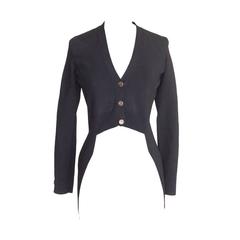 Used Chanel 11P Black Sweater Tuxedo Tails Inspired Unique 34 / 2  nwt